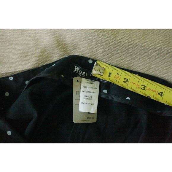 VTG Work Order Neiman Marcus Sz 8 Career Cropped Pants Polka Dot Black Gray - Picture 8 of 8